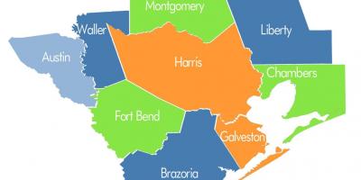 Карта округу Х'юстон