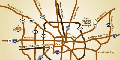 Карта Х'юстон шосе