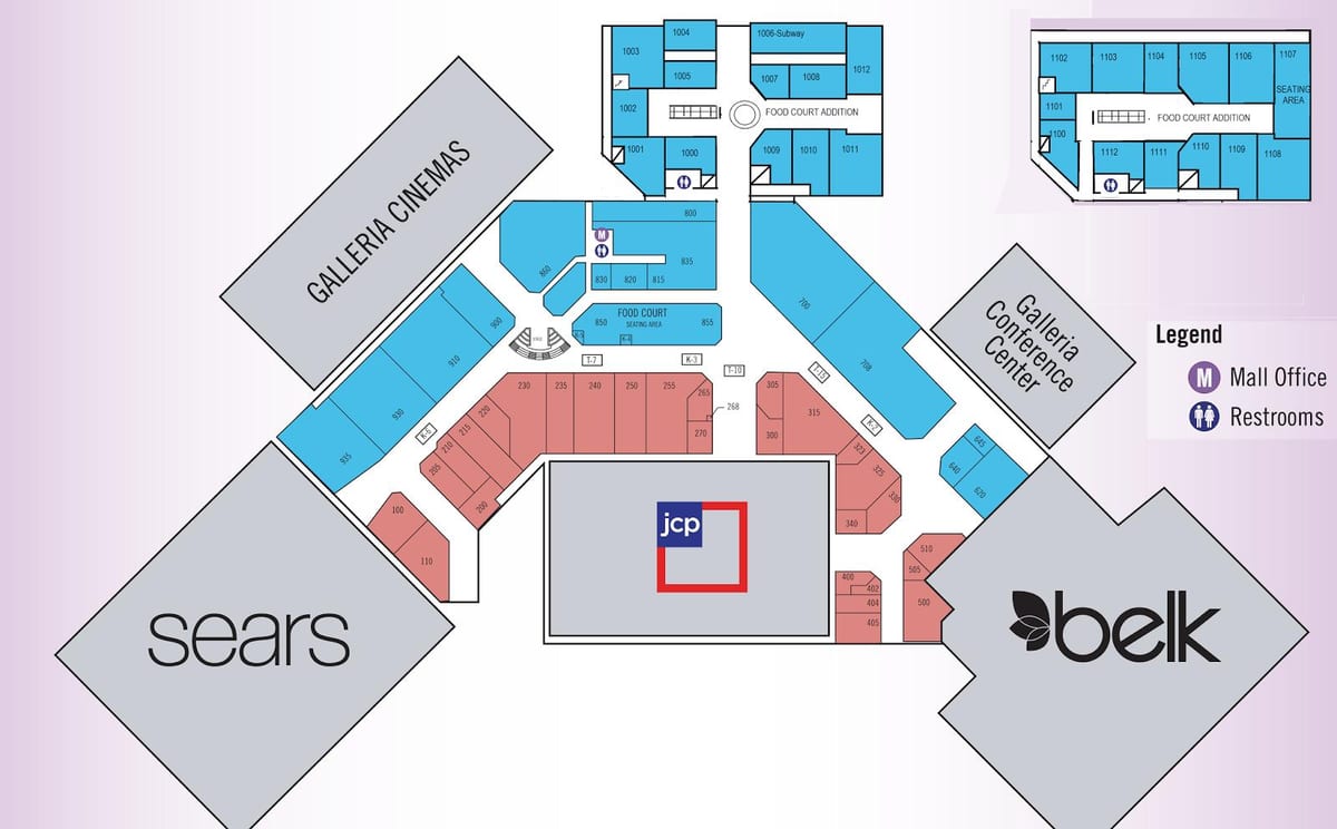 Торговий центр Galleria в Х'юстоні карті