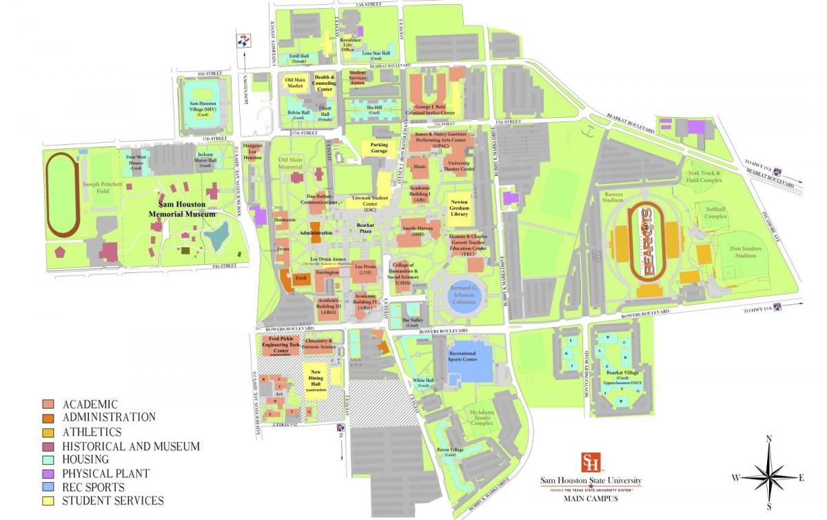 університет Х'юстона карті
