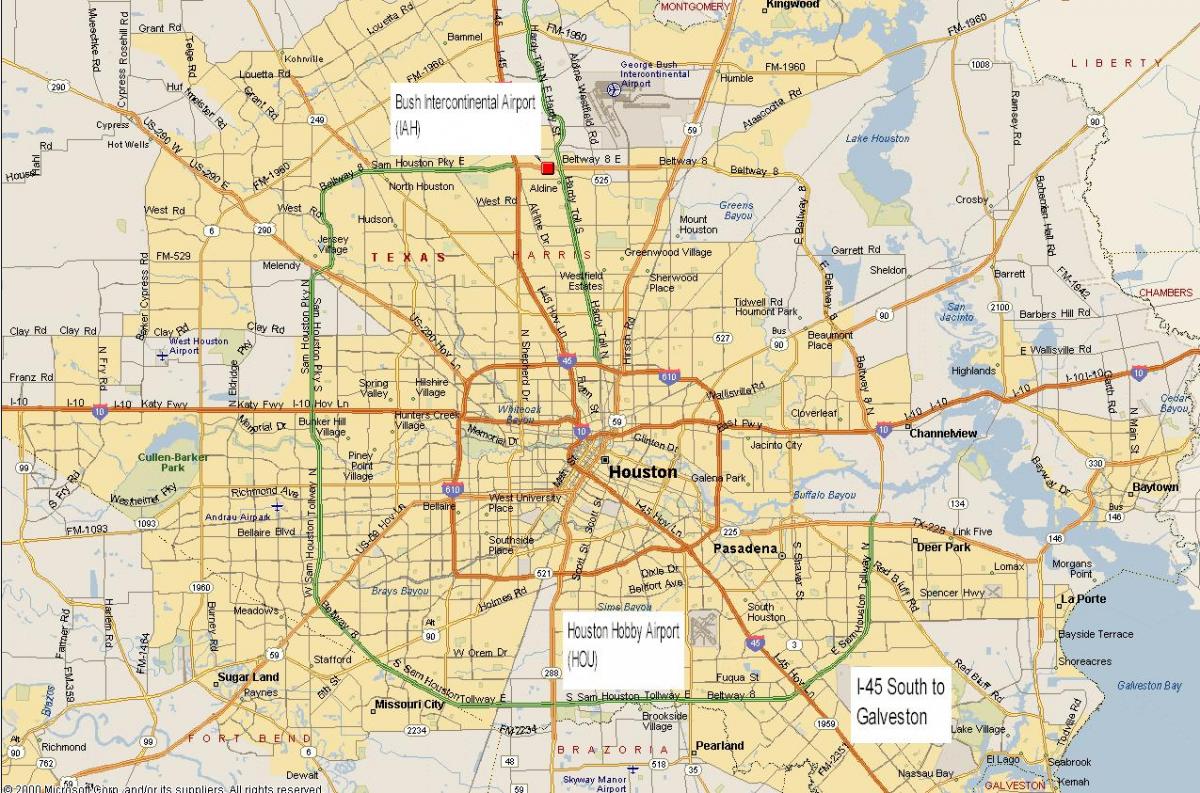 карта метро Х'юстон